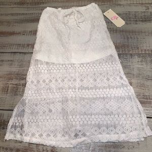 Girls white Maxi Skirt